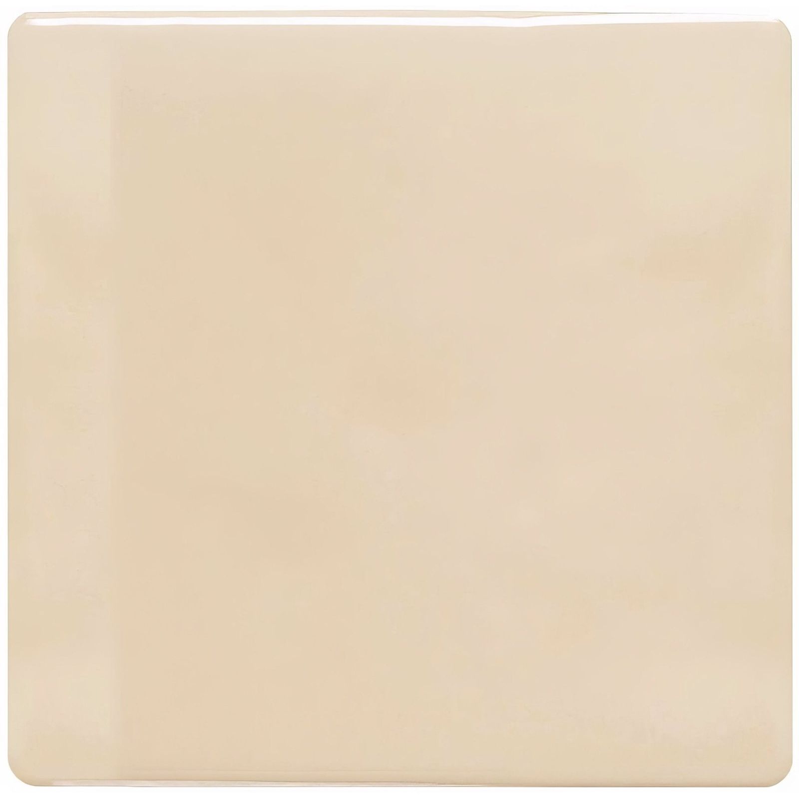 Cream-colored glossy ceramic oyster field tile with rounded corners suitable for flooring and walls