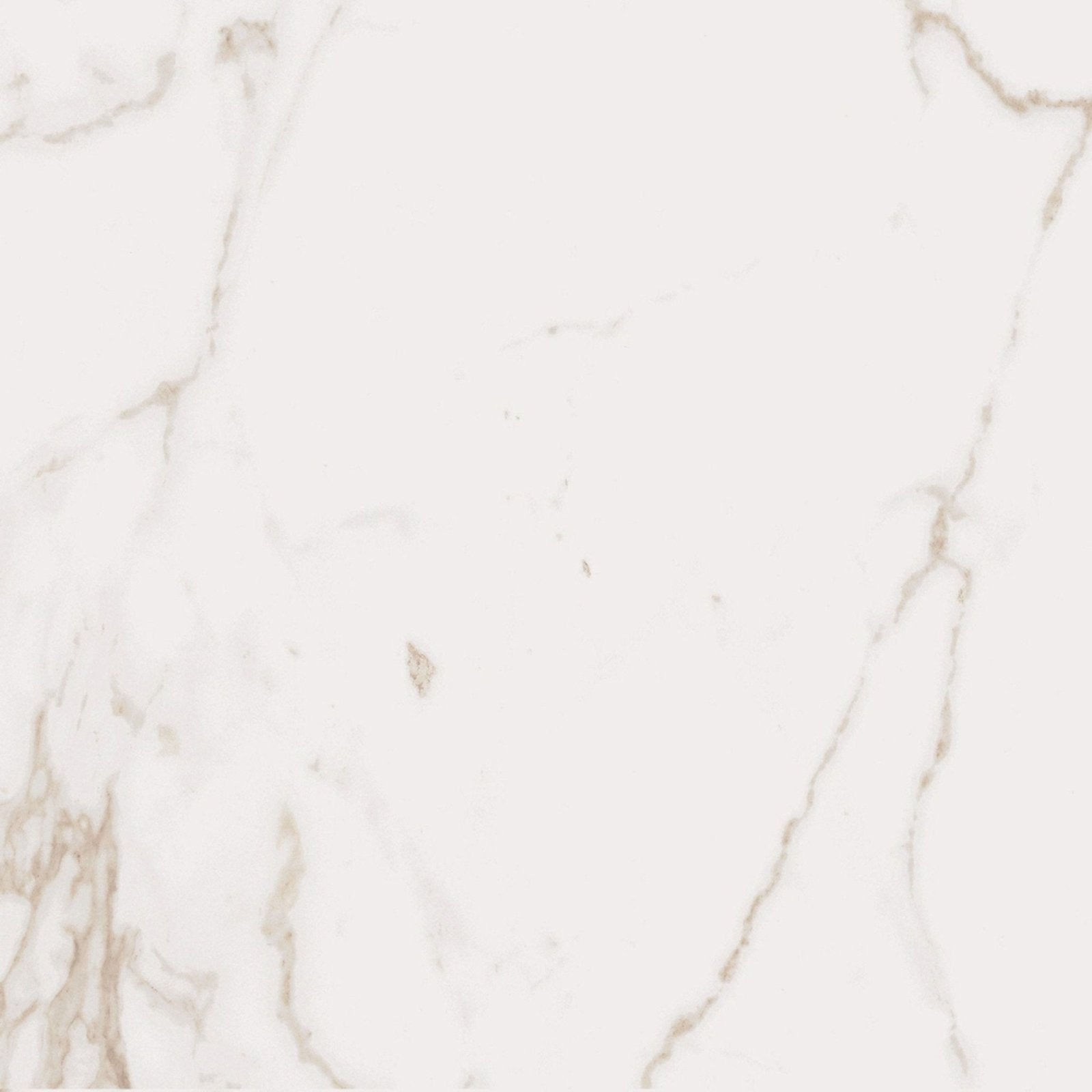 White marble effect tile palatina gold matt 60x60 with subtle beige veining on a countertop surface
