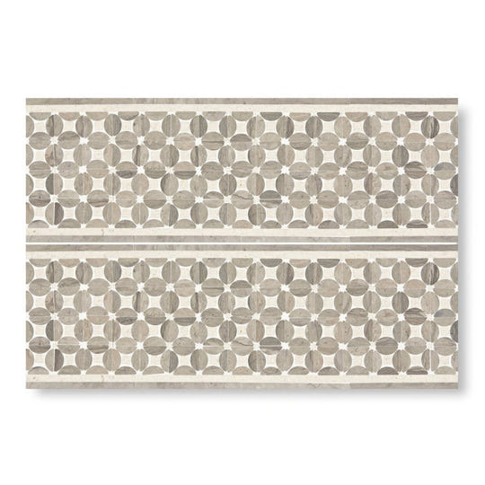 Palazzo Mancini Natural Stone Mosaic Border Wall & Floor Tile 10x30cm - alternate view