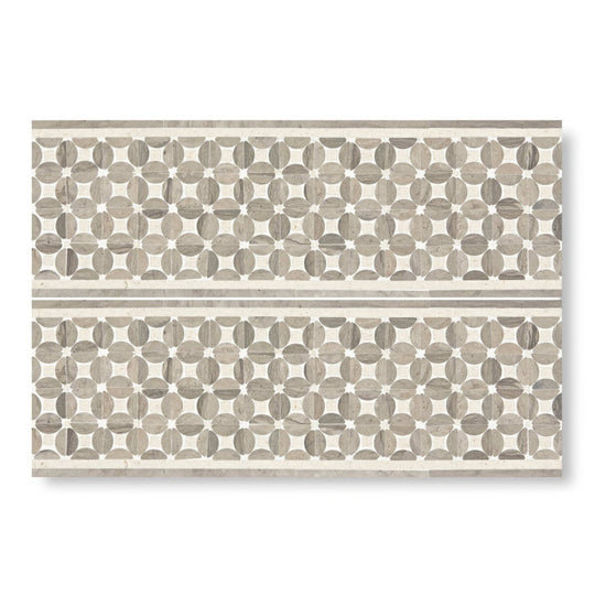 Palazzo Mancini Natural Stone Mosaic Border Wall & Floor Tile 10x30cm - alternate view