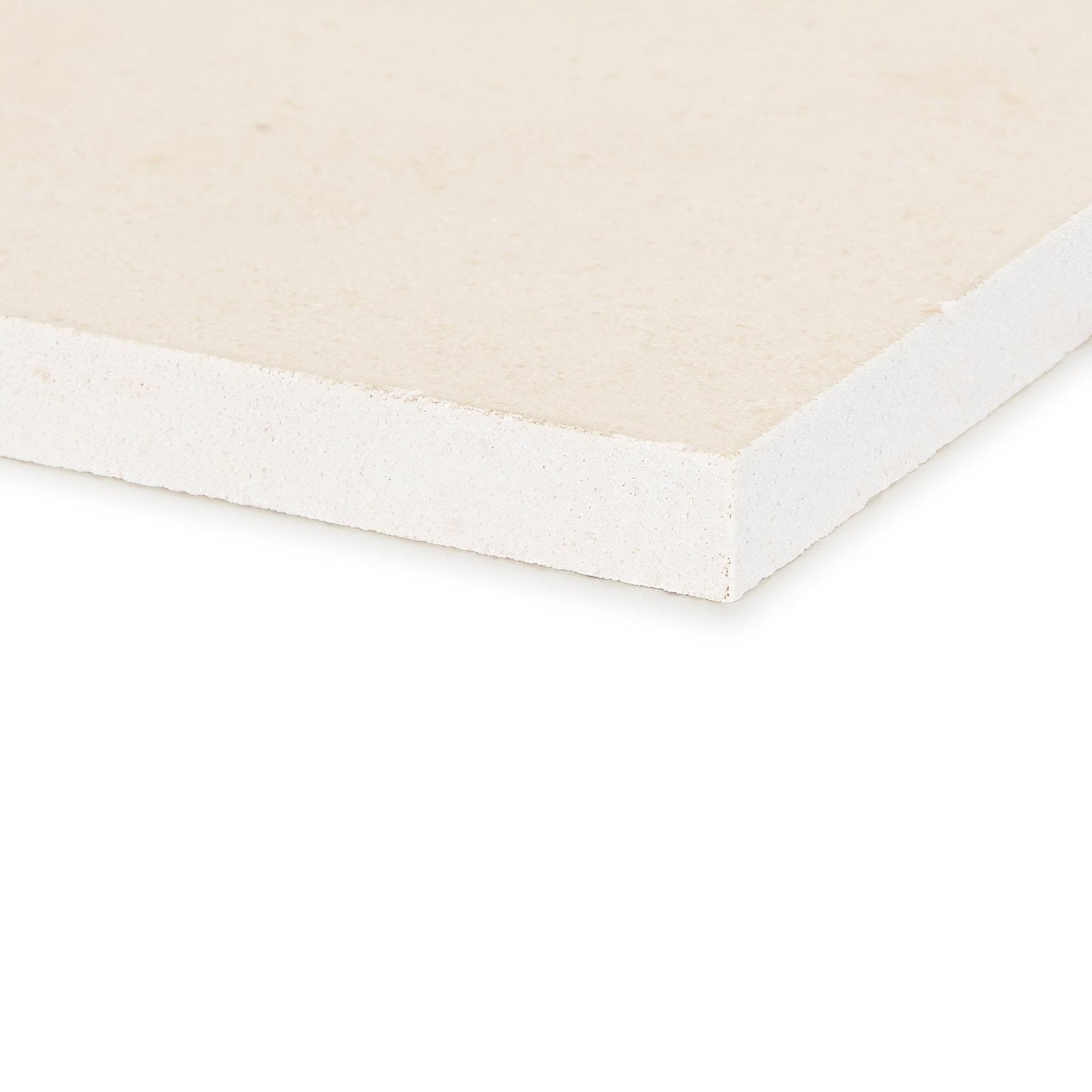 Off-white rectangular palio tile 10 x 20 with diamond sawn honed edge and smooth slightly textured surface with white edges