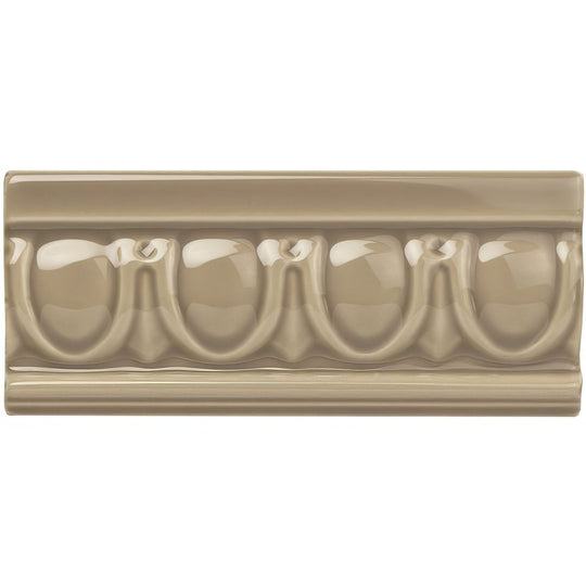 Palladian Beige Egg & Dart Moulding Ceramic Wall Tile 152x65mm - alternate view