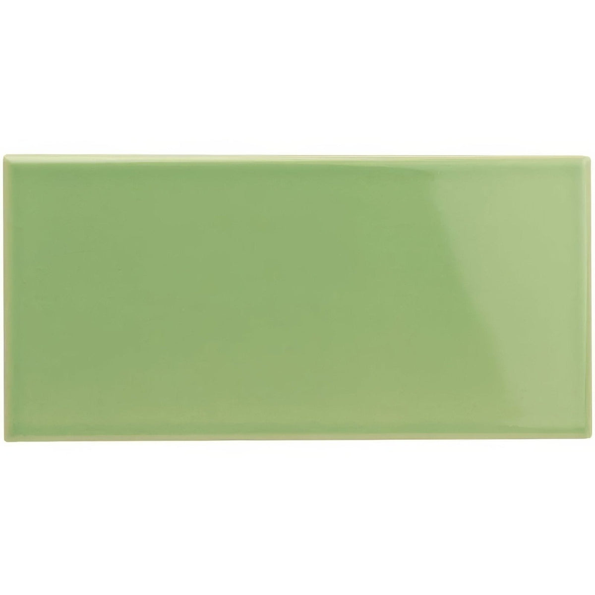 Palm Green Half Tile 152x76mm - Ceramic - Gloss