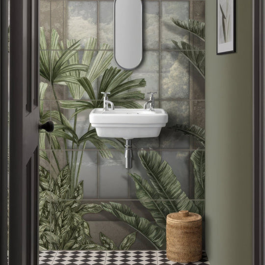Palm House Decorative 8-Tile Set Panel A - alternate view