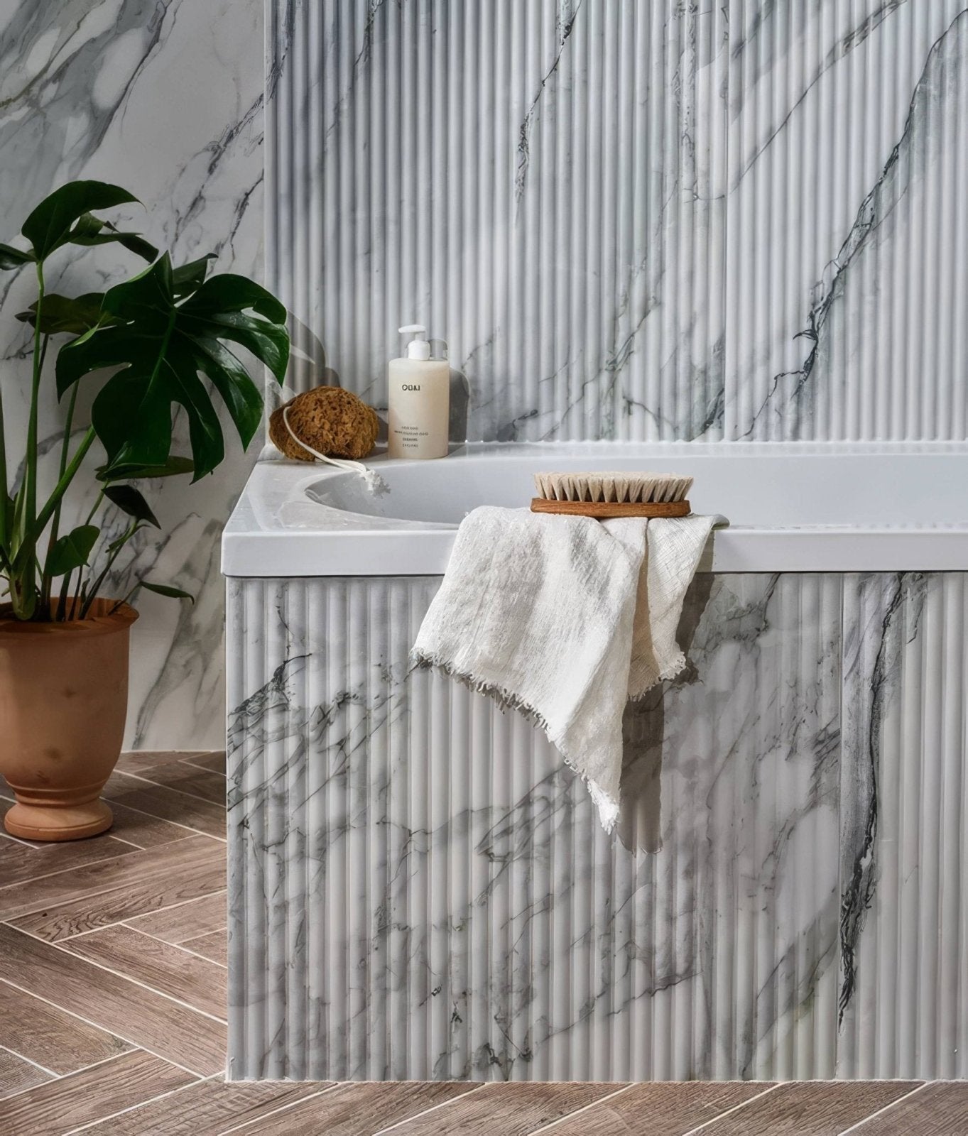 Palm Springs Porcelain Cerulean Fluted