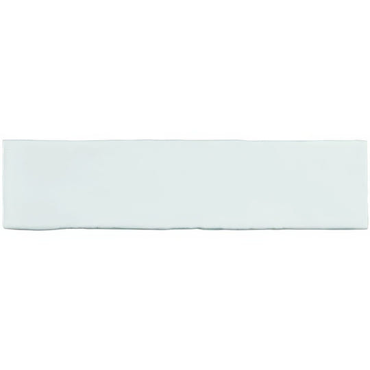 A sleek rectangular white ceramic Papyrus large brick tile with a smooth glossy finish