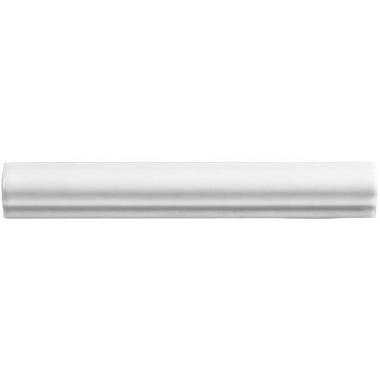 White ceramic papyrus ogee moulding with smooth glossy finish for decorative crown molding installation