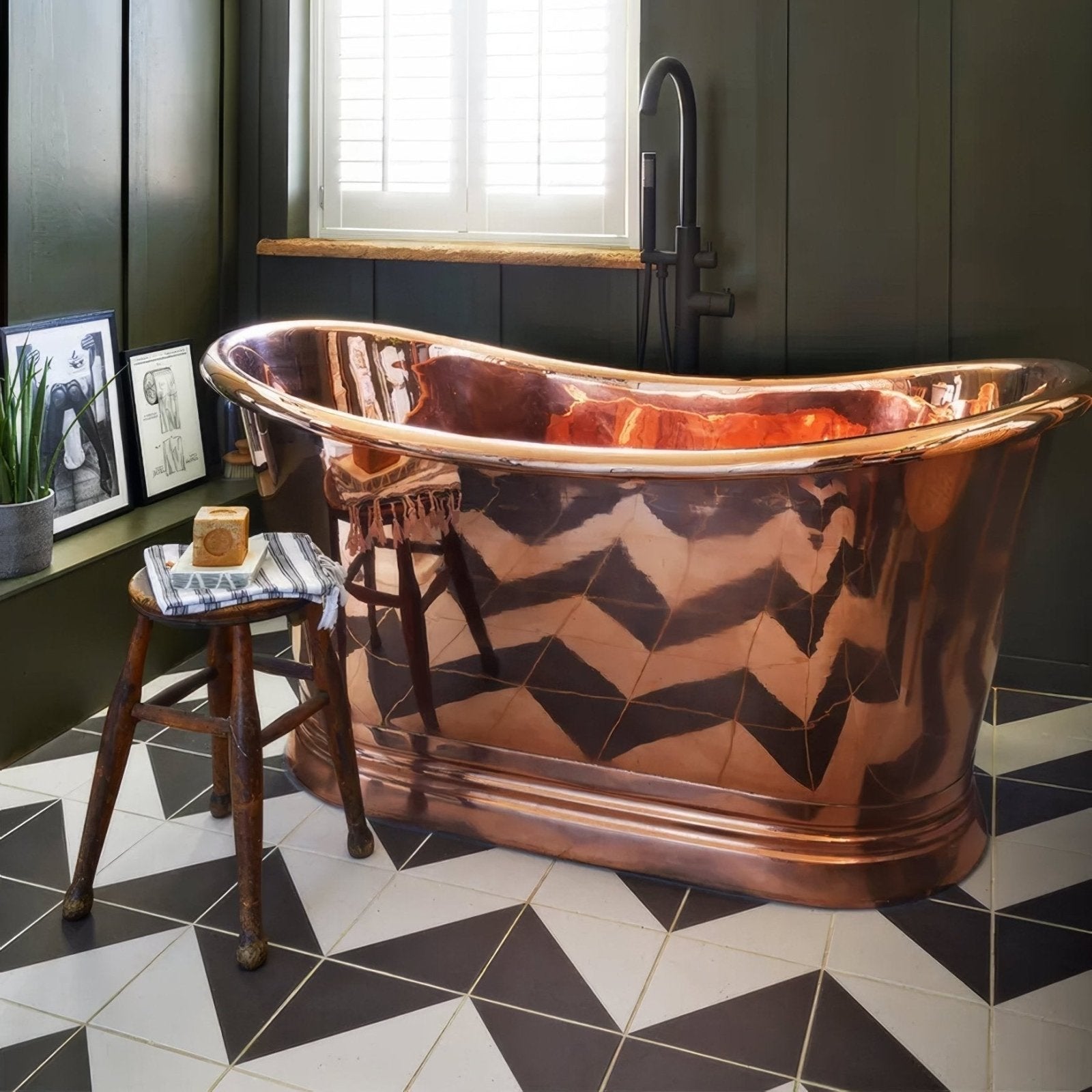 Parisian Café Porcelain Tri Black