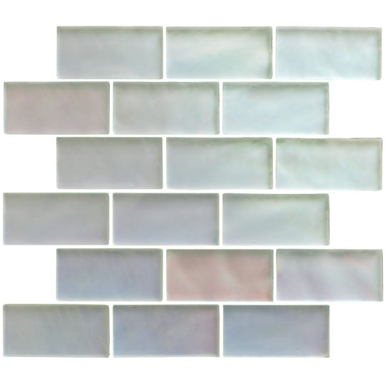 Pearl Frost Mosaic Radiance Wall Tile - alternate view
