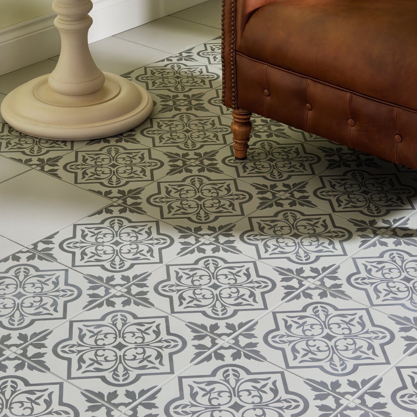 Pentillie Dark Grey on Grey