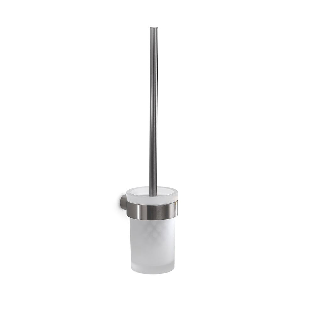 Pirenei WC Brush Set Wall Mounted in Brushed Nickel - Origins Living, view 3