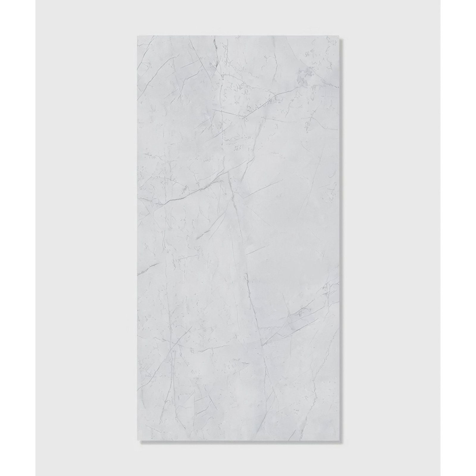 Pisa minerale pure matt click tile white marble effect rectangular tile with subtle gray veining