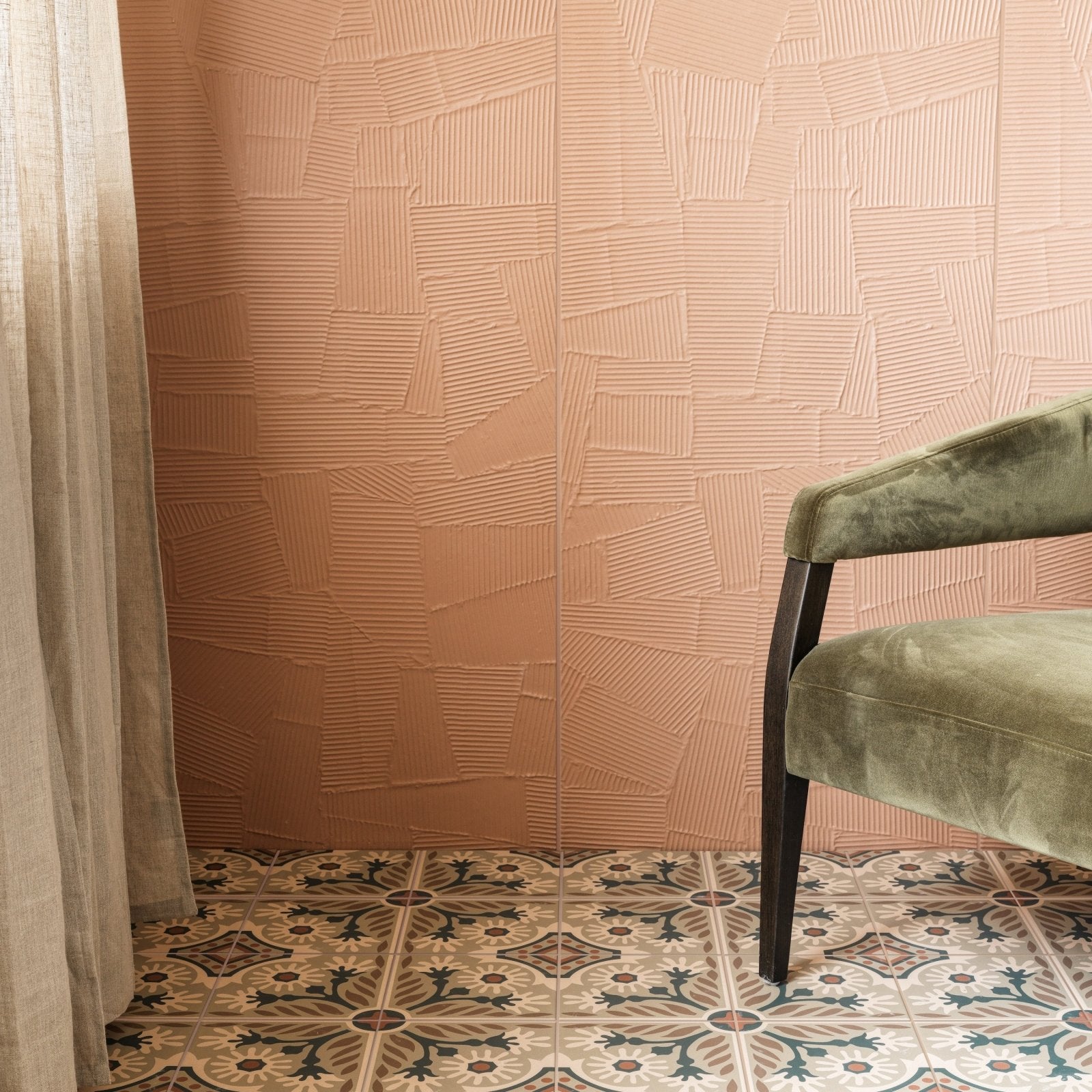 Plastercraft Calco Porcelain Cipria Textured blush textured porcelain wall panel