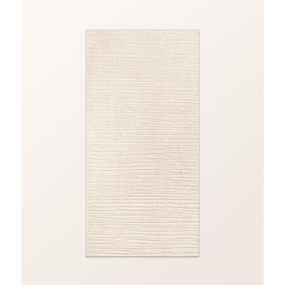 Plastercraft Linea Mano Porcelain Ecru Textured cream ribbed porcelain tile