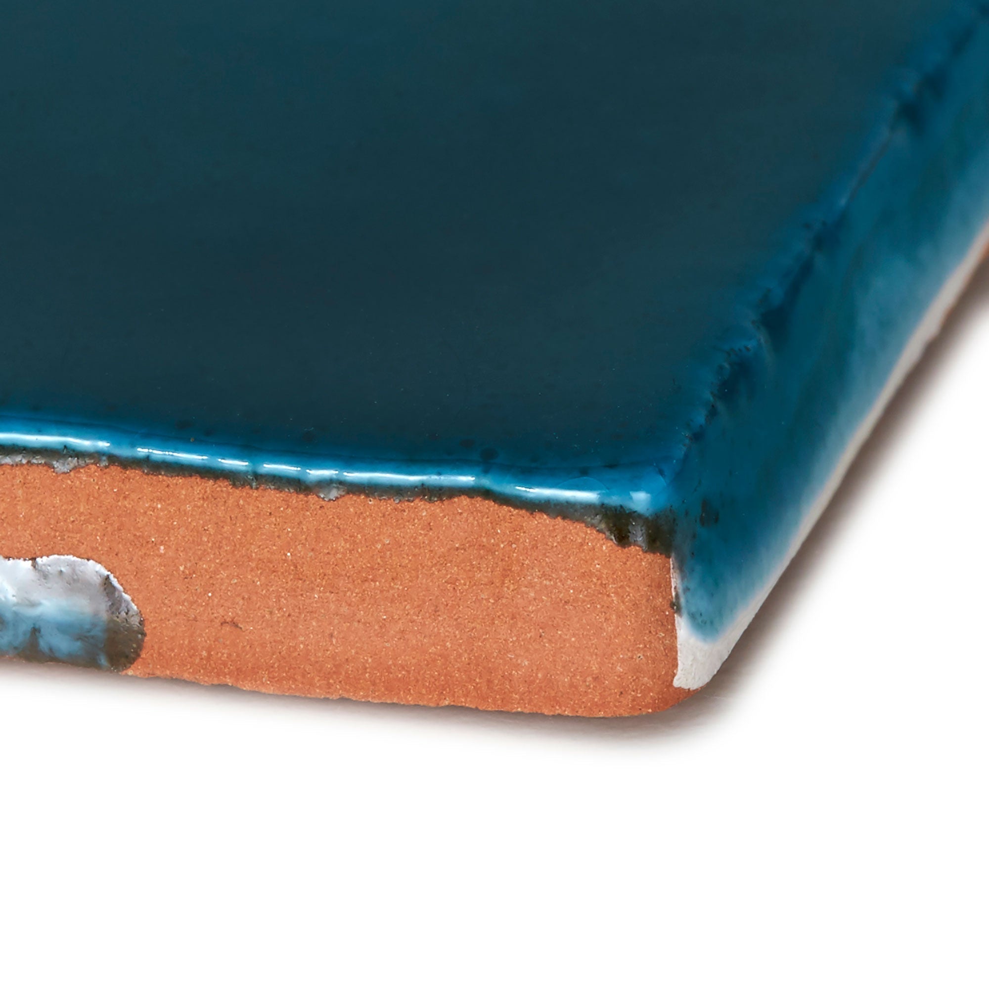 Provence Monaco blue metro tile splashback setting