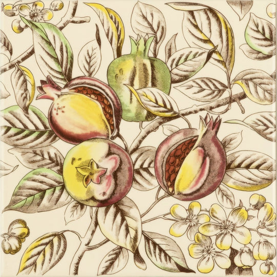 Pomegranate Continuous Patterns on County White