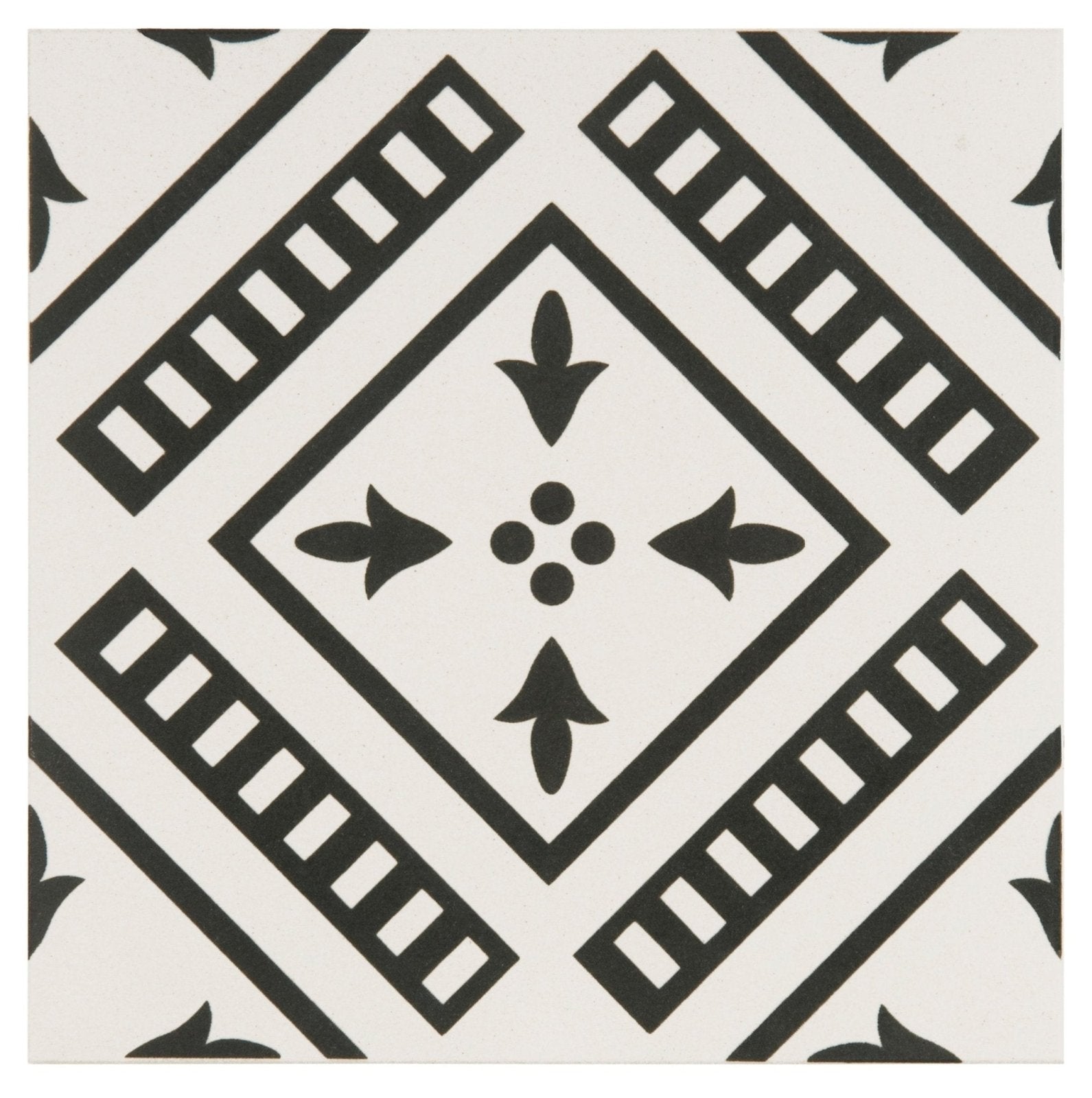 Pompeii Black on Dover White