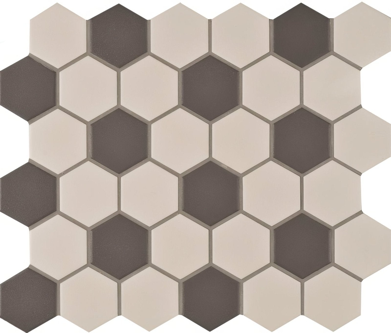 Porcelain Hexagon White & Black