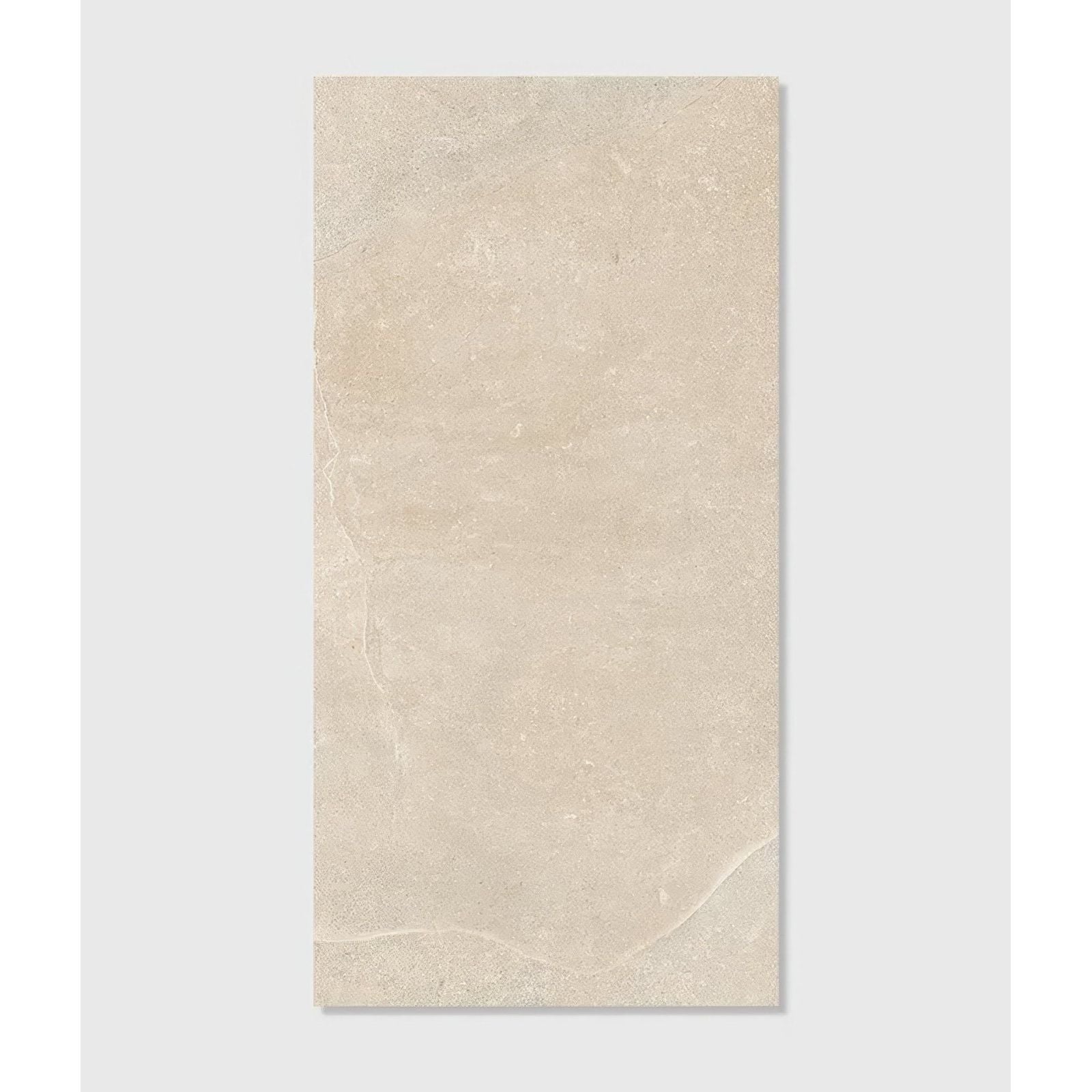 Beige rectangular dorset porcelain tile 60 x 120cm with subtle natural stone texture and faint veining