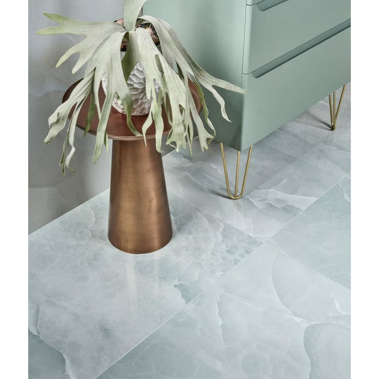 illusion Whisper Onyx Porcelain Polished Lagoon