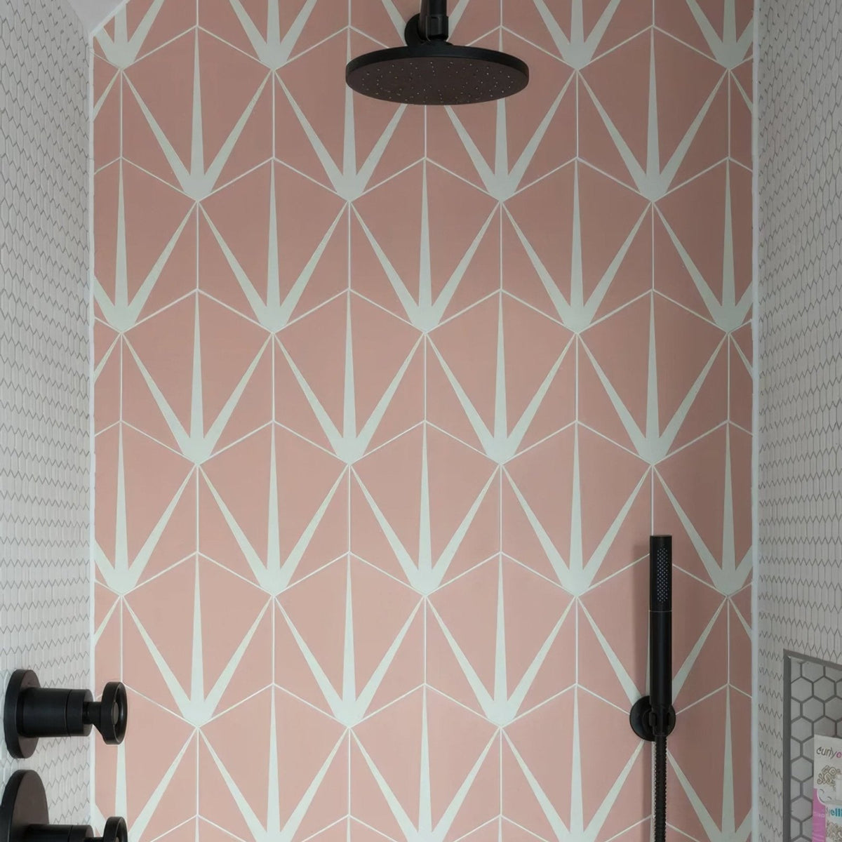Lily Pad Porcelain Bubblegum in a bathroom setting (3)