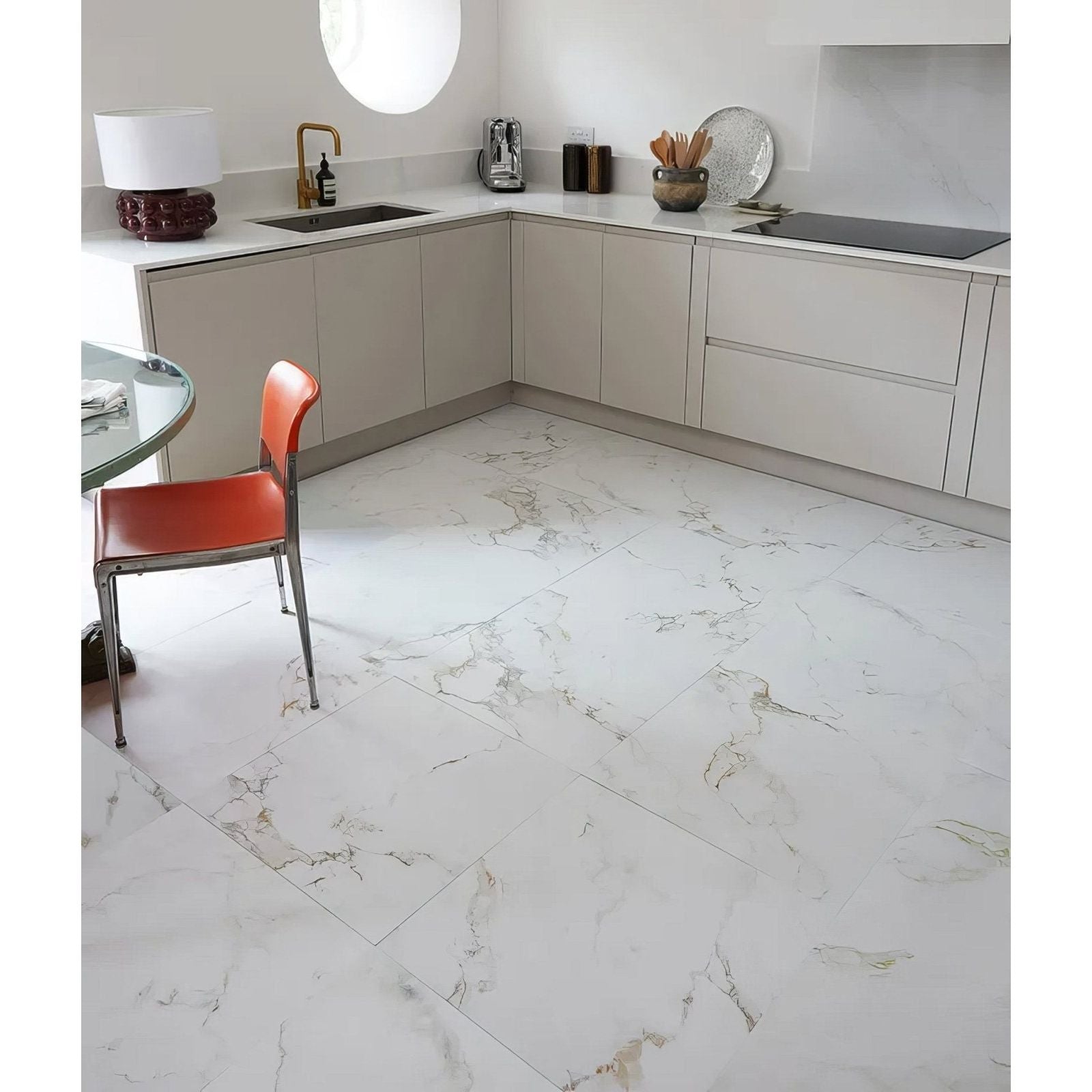 Muscat Porcelain 59.5 x 59.5cm shown as flooring
