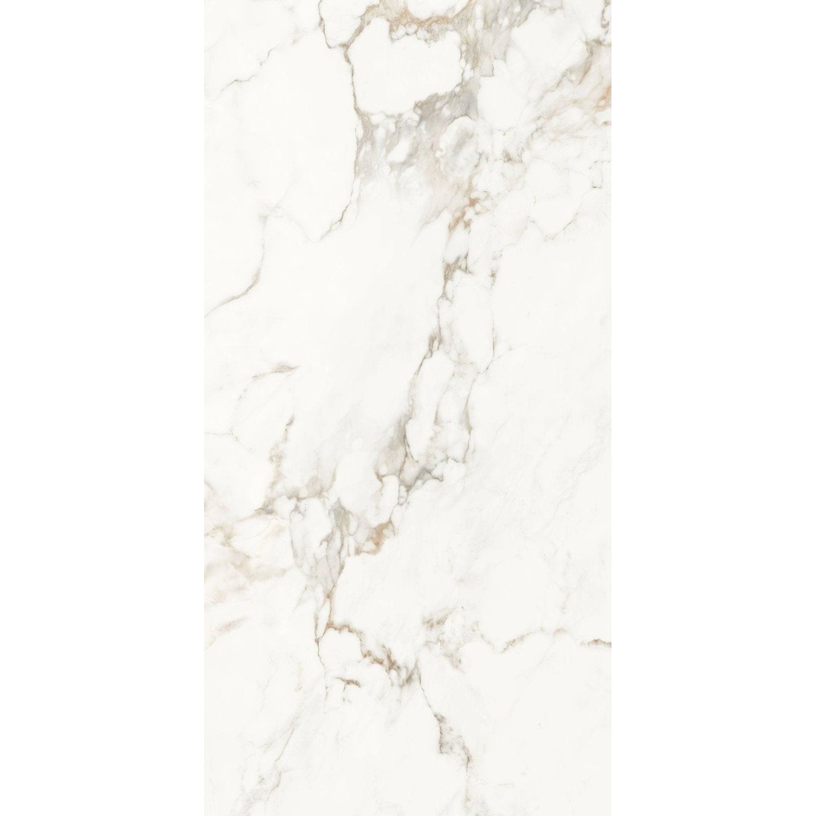 Muscat porcelain tile 60 x 120cm with white marble effect and subtle gray and beige veining for elegant flooring