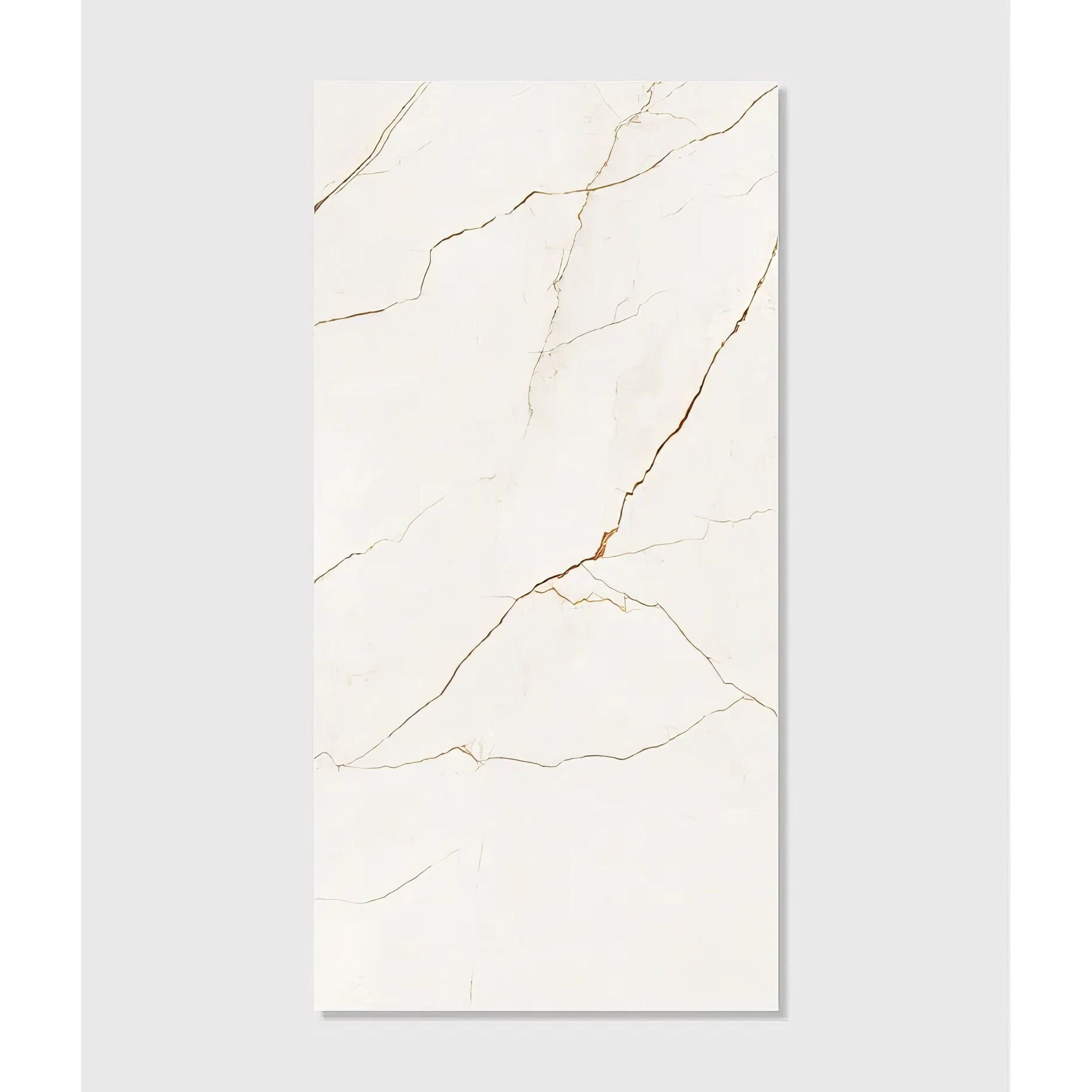 Cream-colored soprano porcelain tile 60 x 120cm with elegant gold veining for stylish flooring or walls