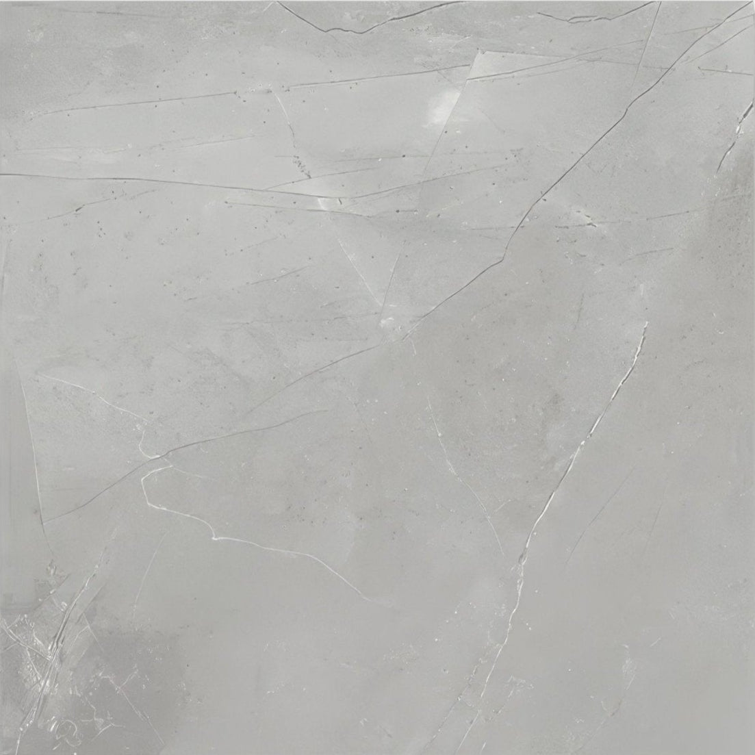 Treviso porcelain matt light gray marble tile with subtle veining and smooth polished surface 59.5 x 59.5cm