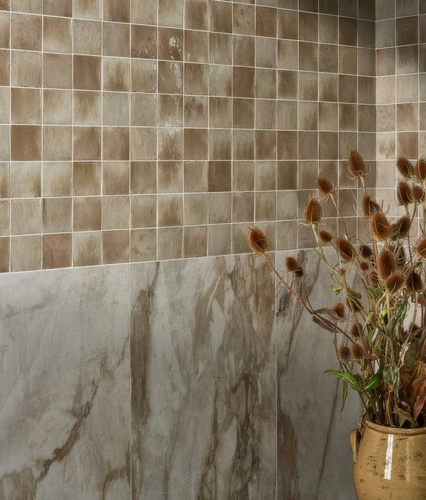 Pottery Porcelain Oatmeal Square