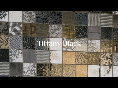 Load video: Tiffany Black 28.1 x 28.1cm | Hyperion Tiles