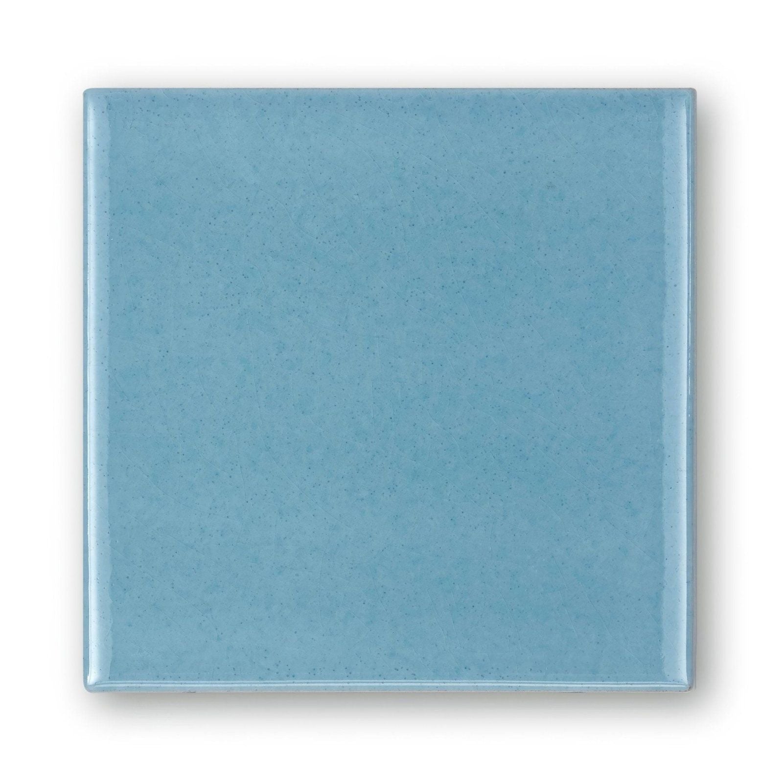 Provence Turbie square ceramic tile in soft sky blue with subtle speckles and a matte finish