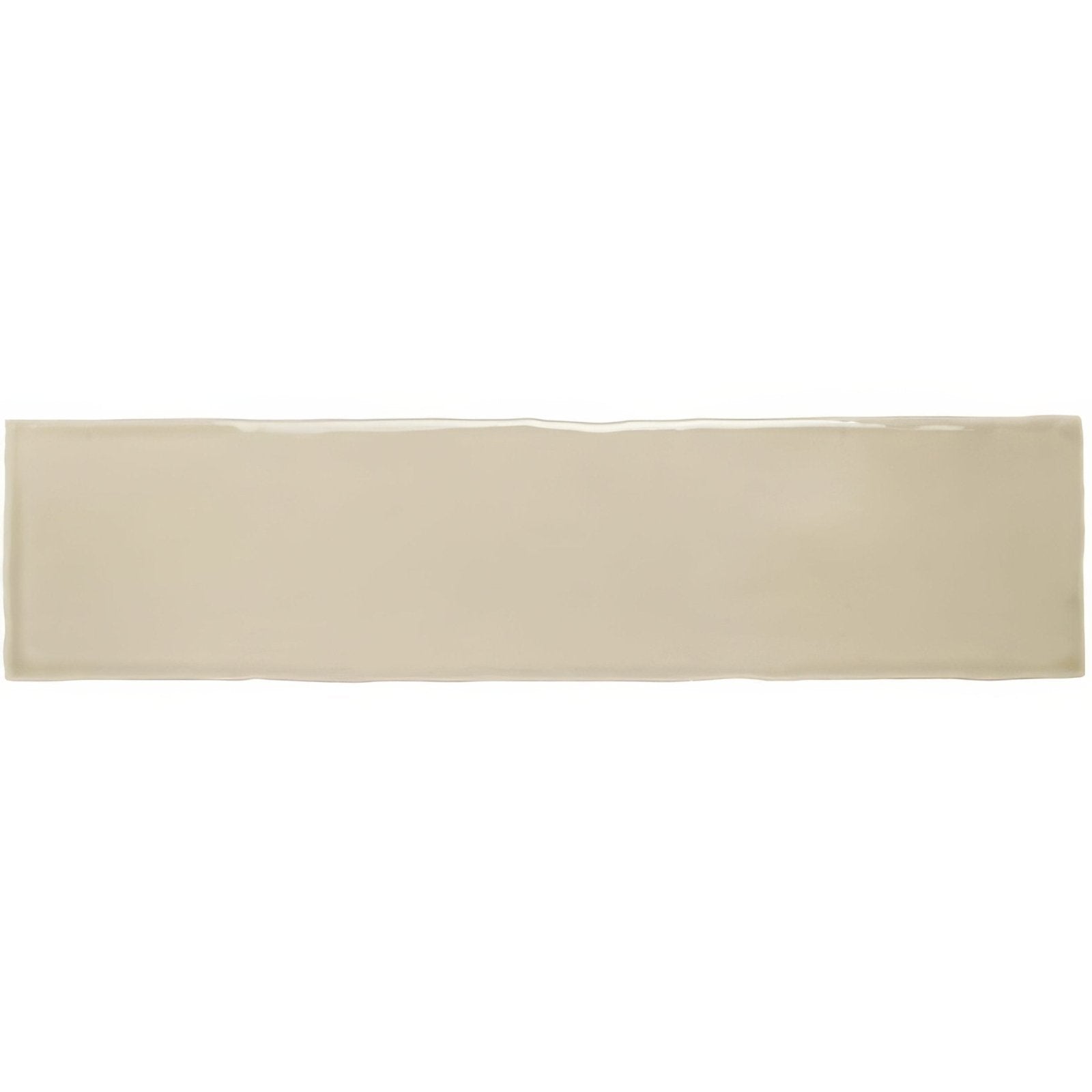 Beige rectangular ceramic pumice large brick tile with a glossy finish for wall and floor use