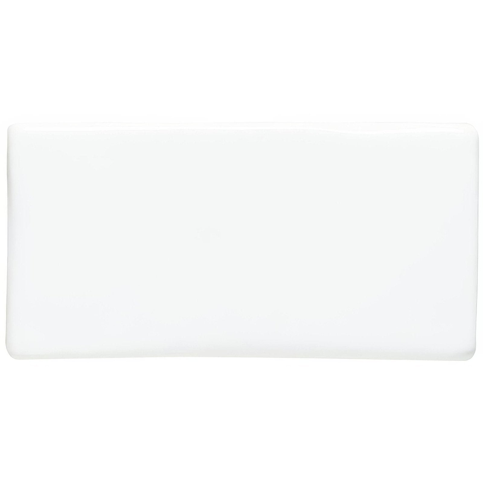 Pure white half tile ceramic with a smooth glossy surface ideal for wall and backsplash installations