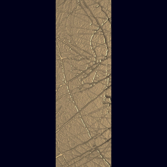 Reflect midi sketch 20 x 60cm textured golden-brown surface with intricate cracked patterns resembling dried mud