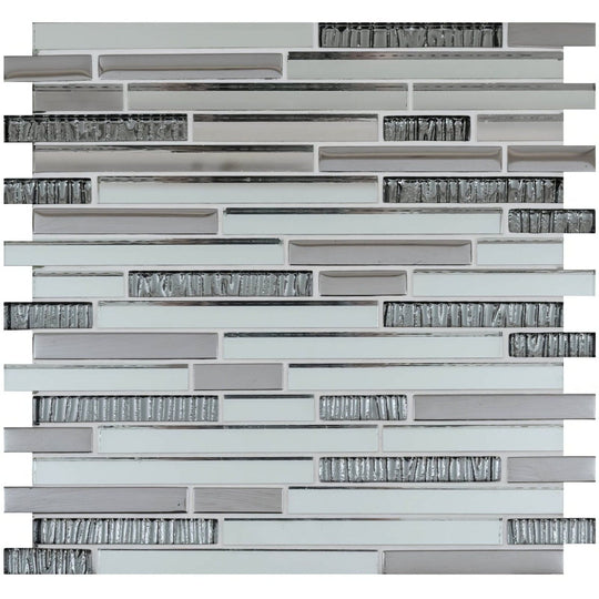 Reflections Silver Mixed Glass Mosaic - alternate view