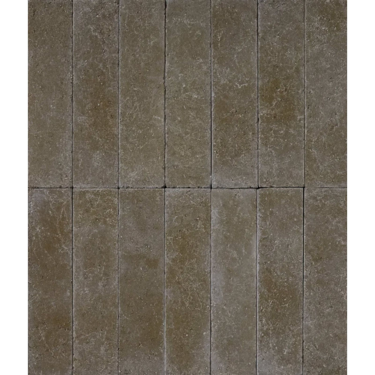 Reform composite stone tumbled khaki dark gray rectangular stone tiles with textured natural finish
