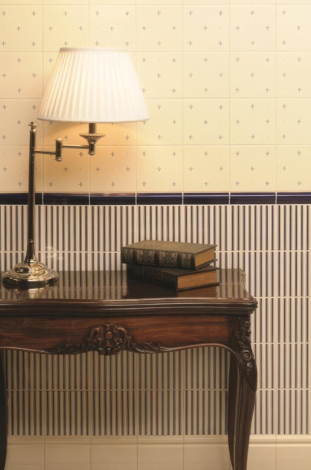 Regency Stripe Royal Blue On County White