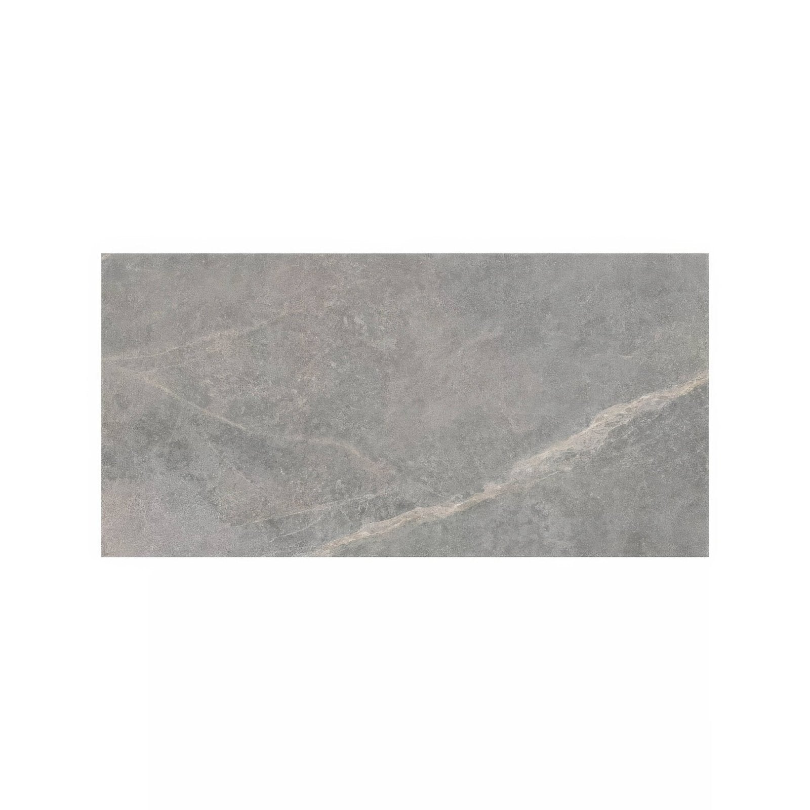 Rimini Grey 60 x 120cm gray stone tile with subtle veining ideal for flooring and wall applications