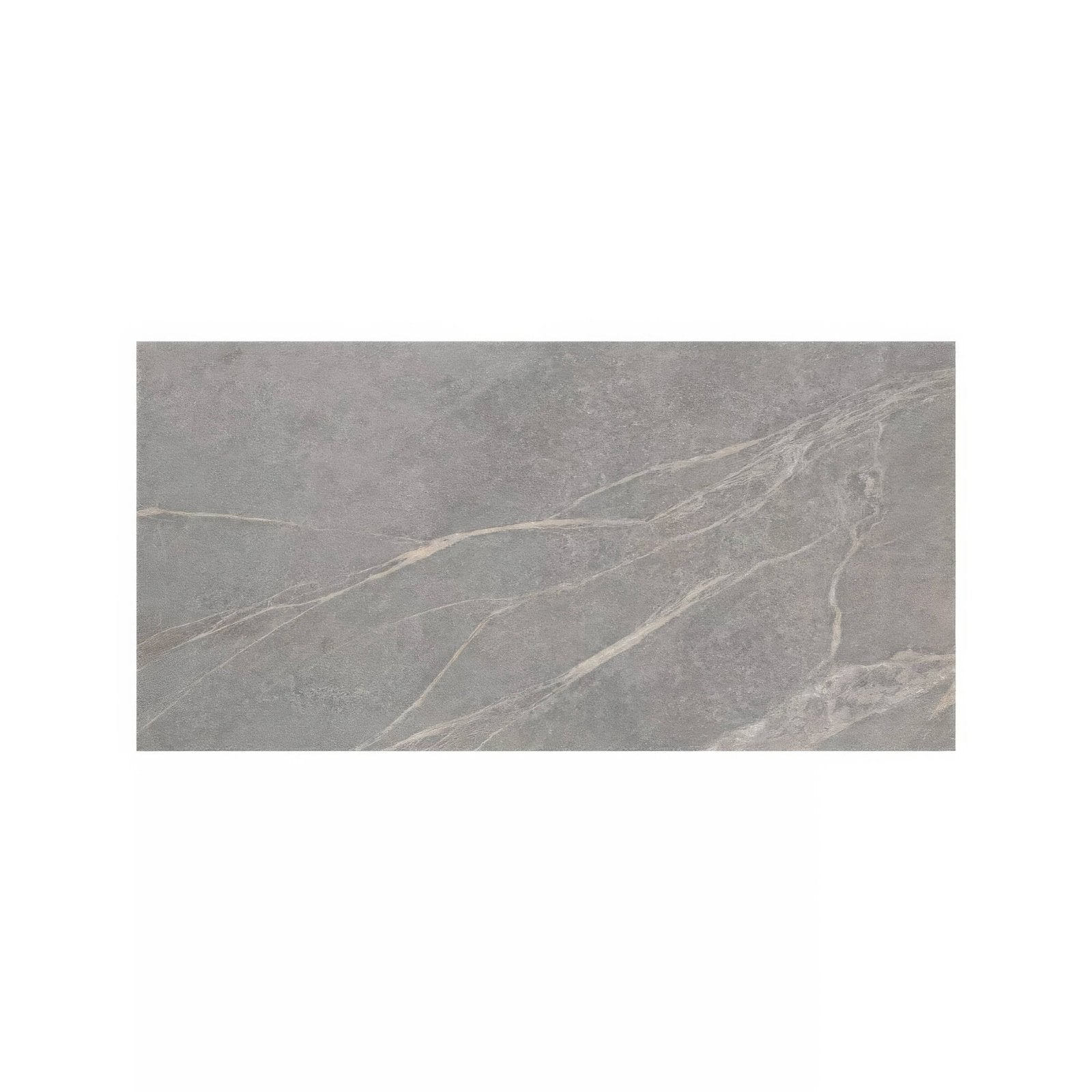 Rimini Grey 60 x 120cm gray marble tile with subtle white veining for elegant flooring and wall applications
