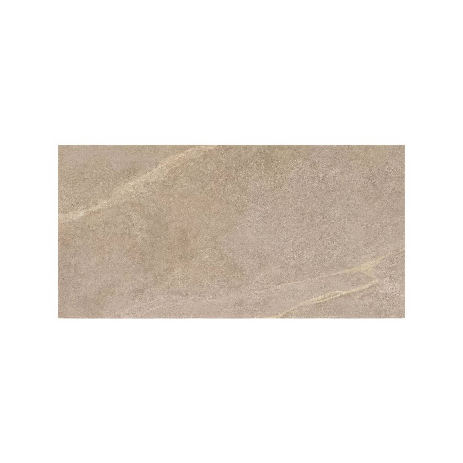 Beige rectangular rimini ivory tile with subtle natural stone veining 60 x 120cm for elegant flooring and walls
