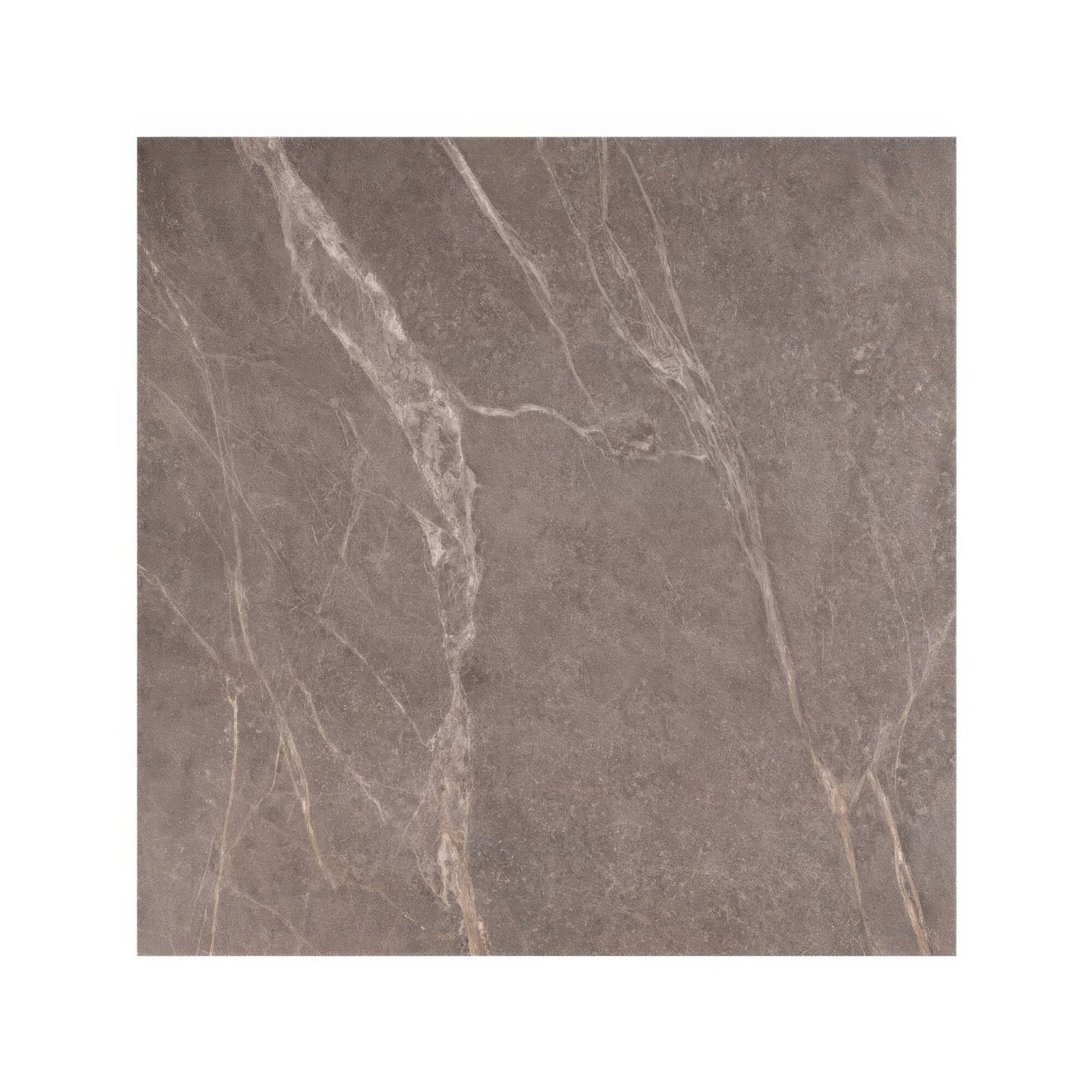 Gray stone tile rimini taupe 60 x 60cm with subtle white veining for elegant flooring and wall design