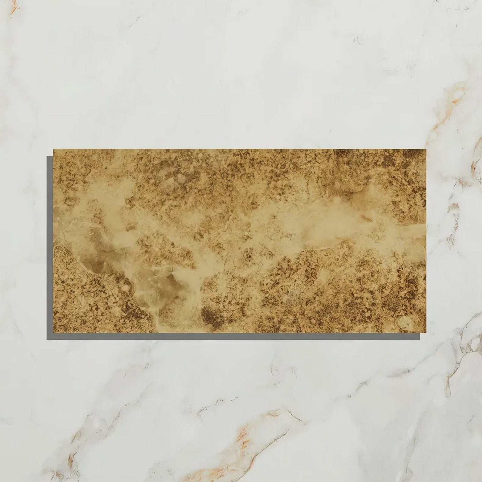 Rococo Glass Mirror Brass