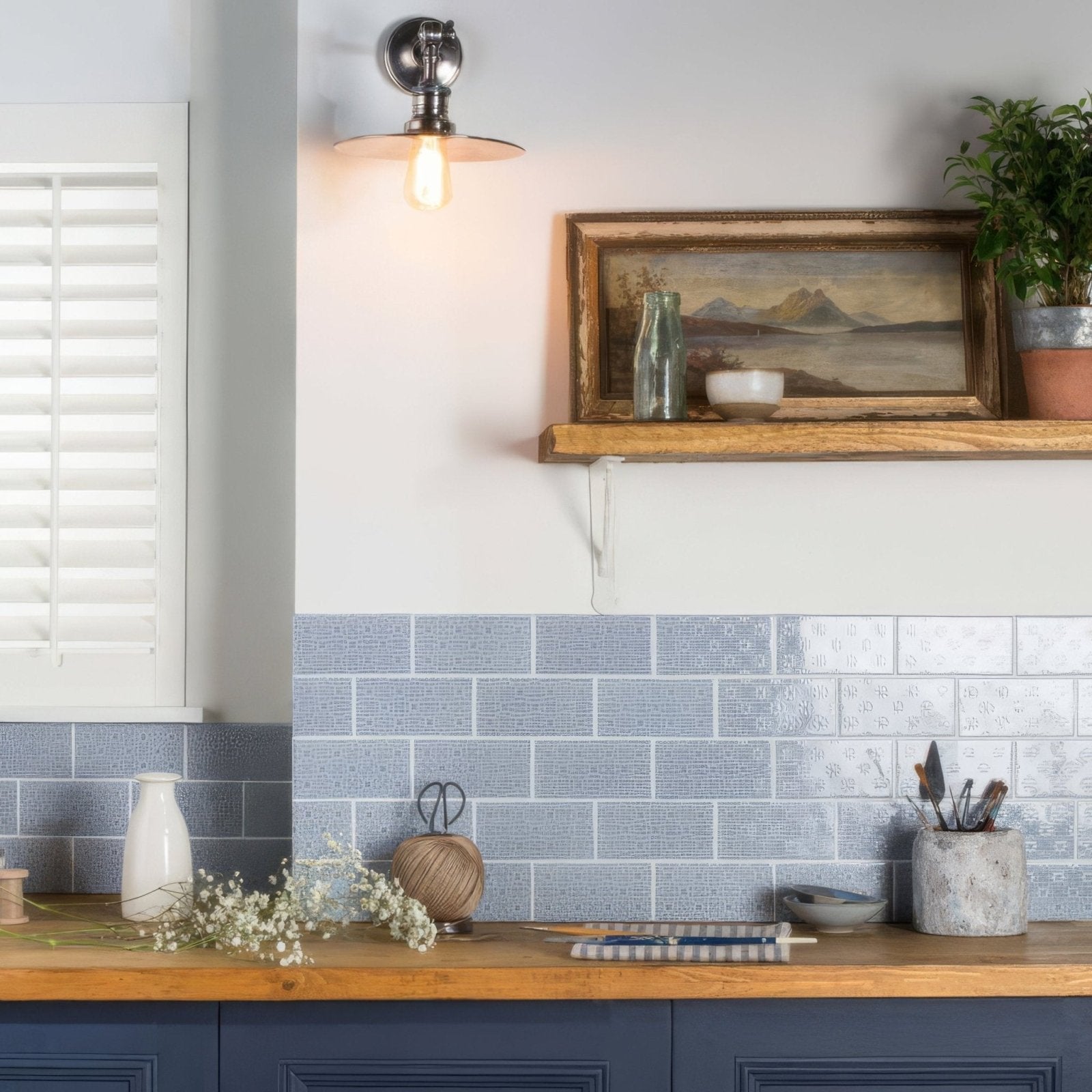 Rosemoor on Snape vintage-style wall sconce with brushed metal finish and exposed Edison bulb