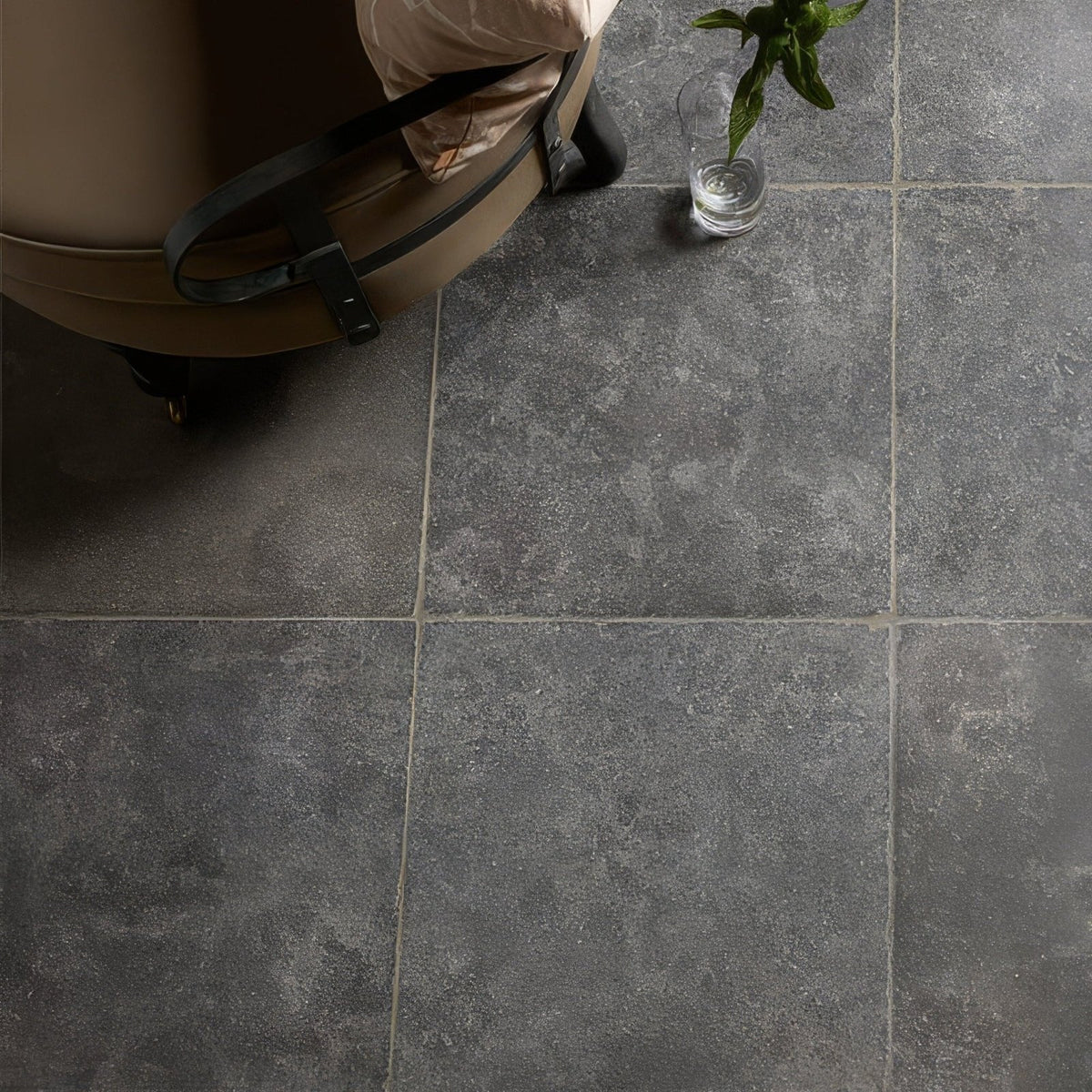 Royal Mink Limestone Tumbled Finish shown as flooring (2)