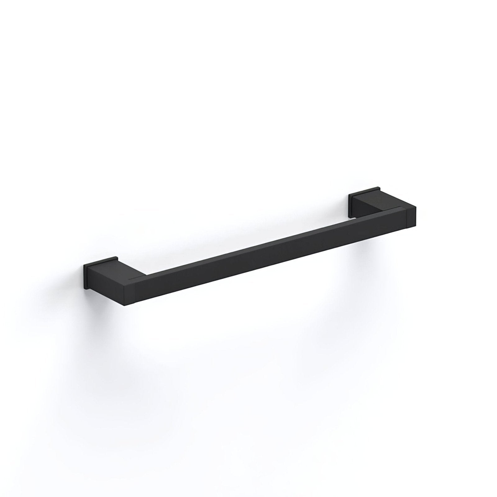 Black matte finished s cube towel rail 35cm with sleek modern rectangular design for bathroom use