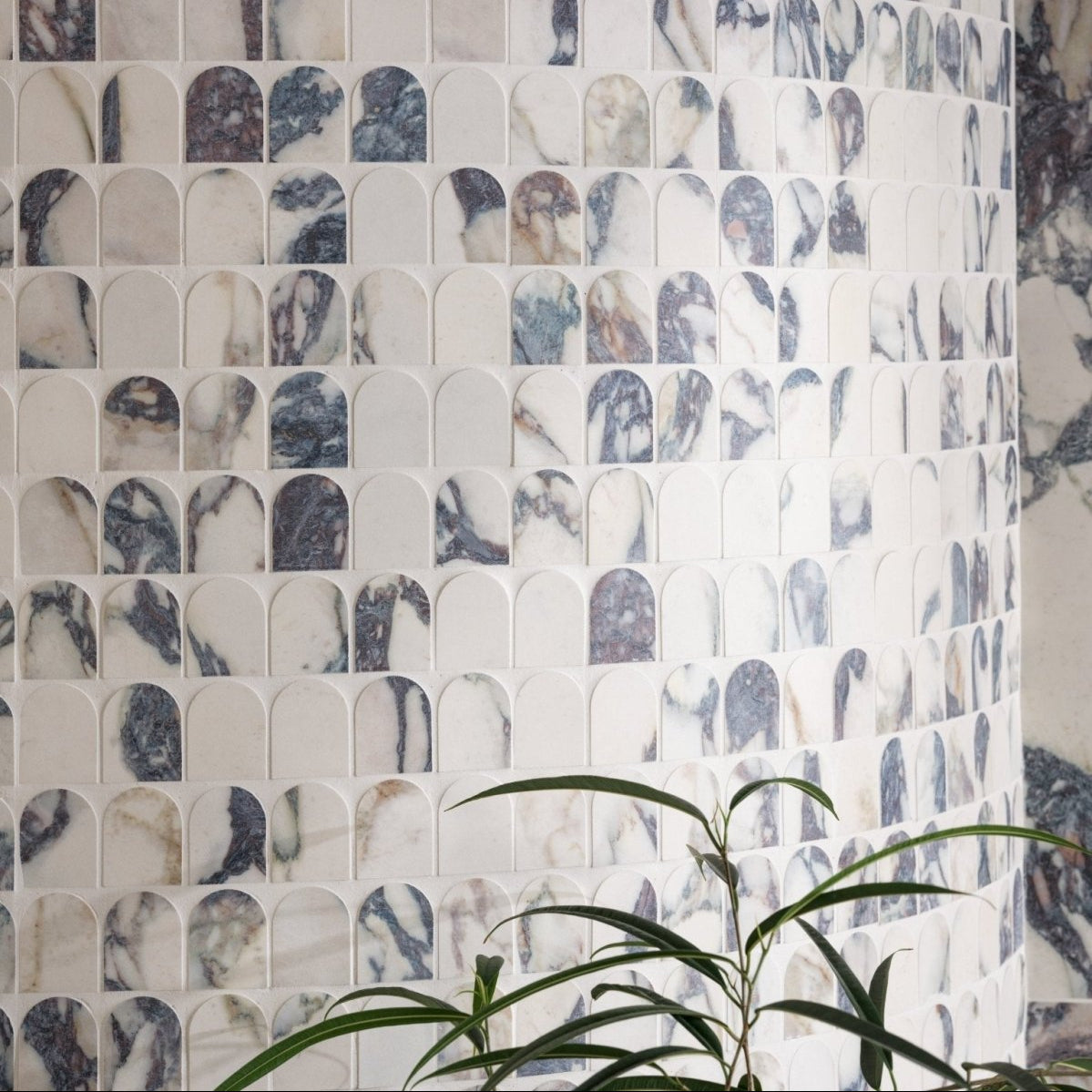 Savoy Novo Porcelain Matt Arch Mosaic