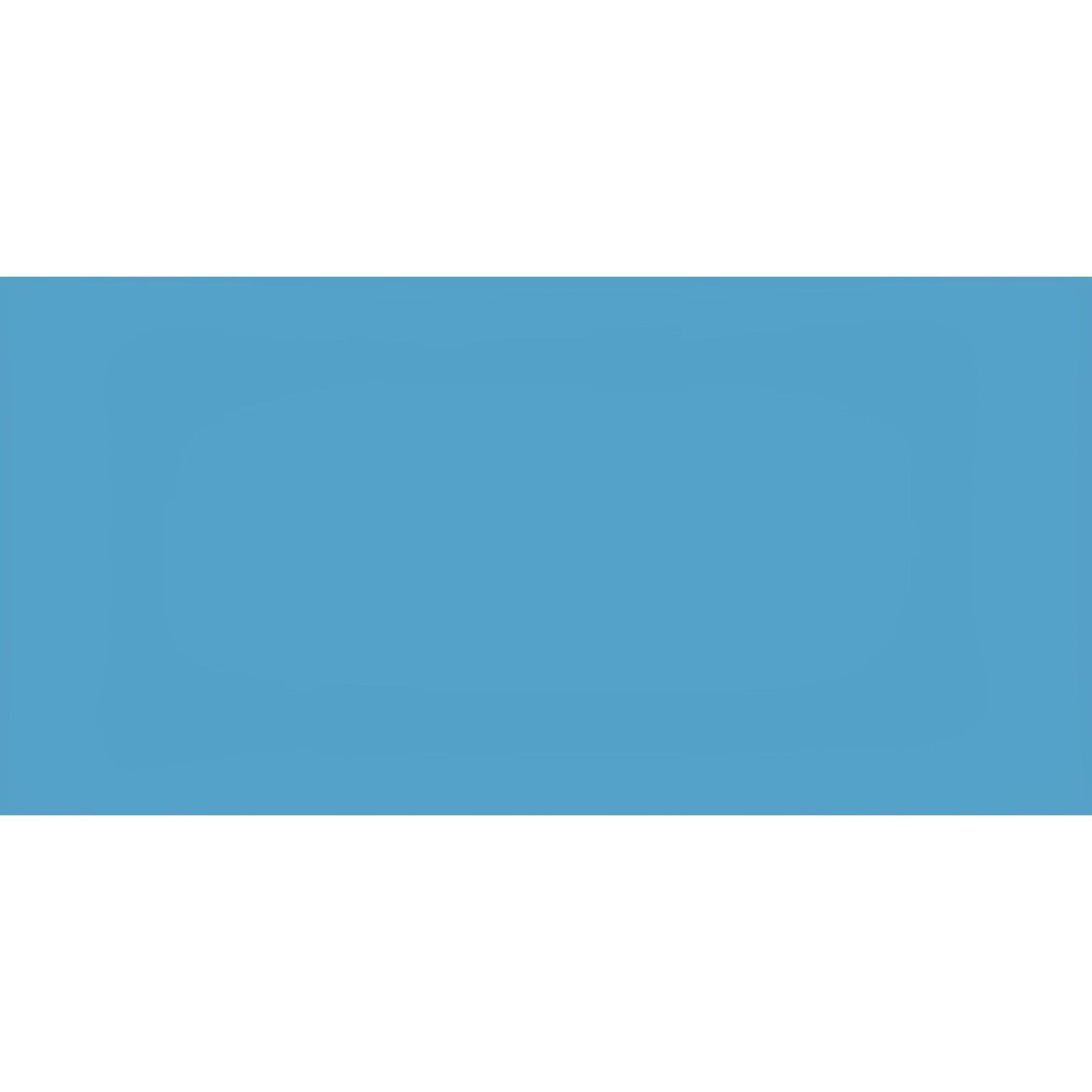 Solid blue rectangular banner representing seine clear glass brick product with transparent glass texture and smooth edges