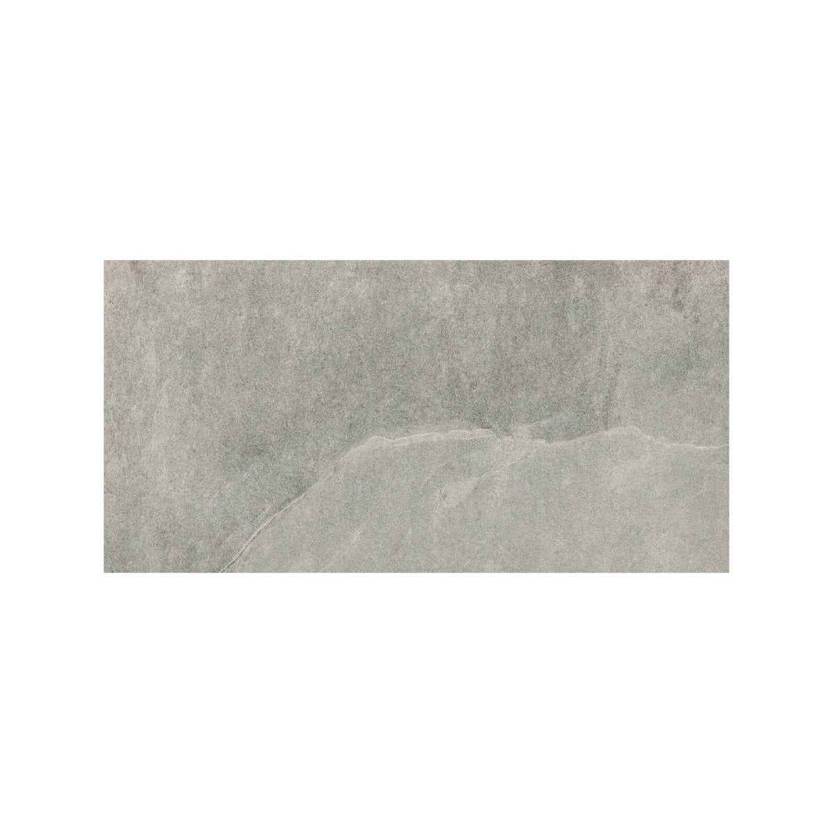 Shale light grey 60 x 120cm gray stone effect ceramic tile with subtle veining and matte finish for wall and floor use