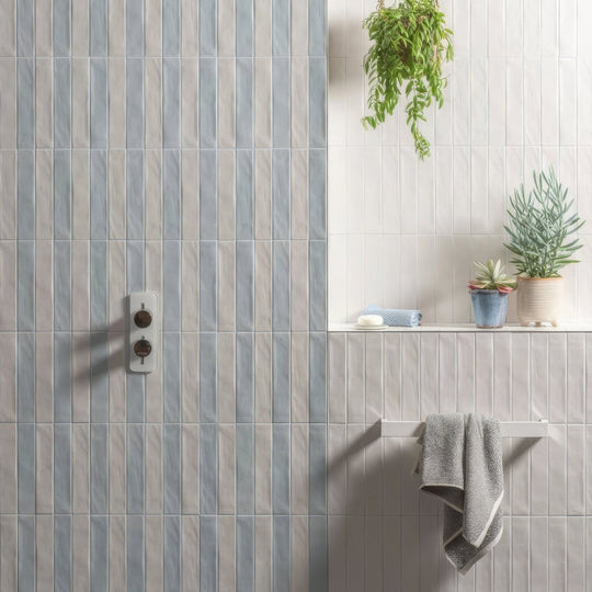 Sherbet Blue Brick 5x25cm Ceramic Tile - alternate view